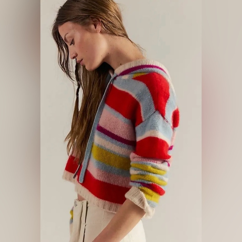 NWT FREE PEOPLE CANDY LANE CASHMERE HOODIE ❤️❤️